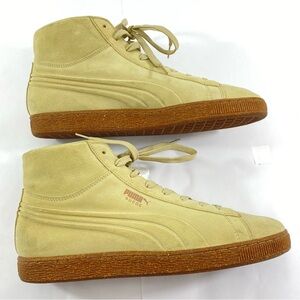 Puma Suede Embossed Mid High-Top Sneakers Cream & Gum Men’s Size:11 # 36189501